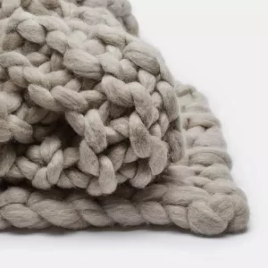 Corriedale Wool Knit Stitch Blanket